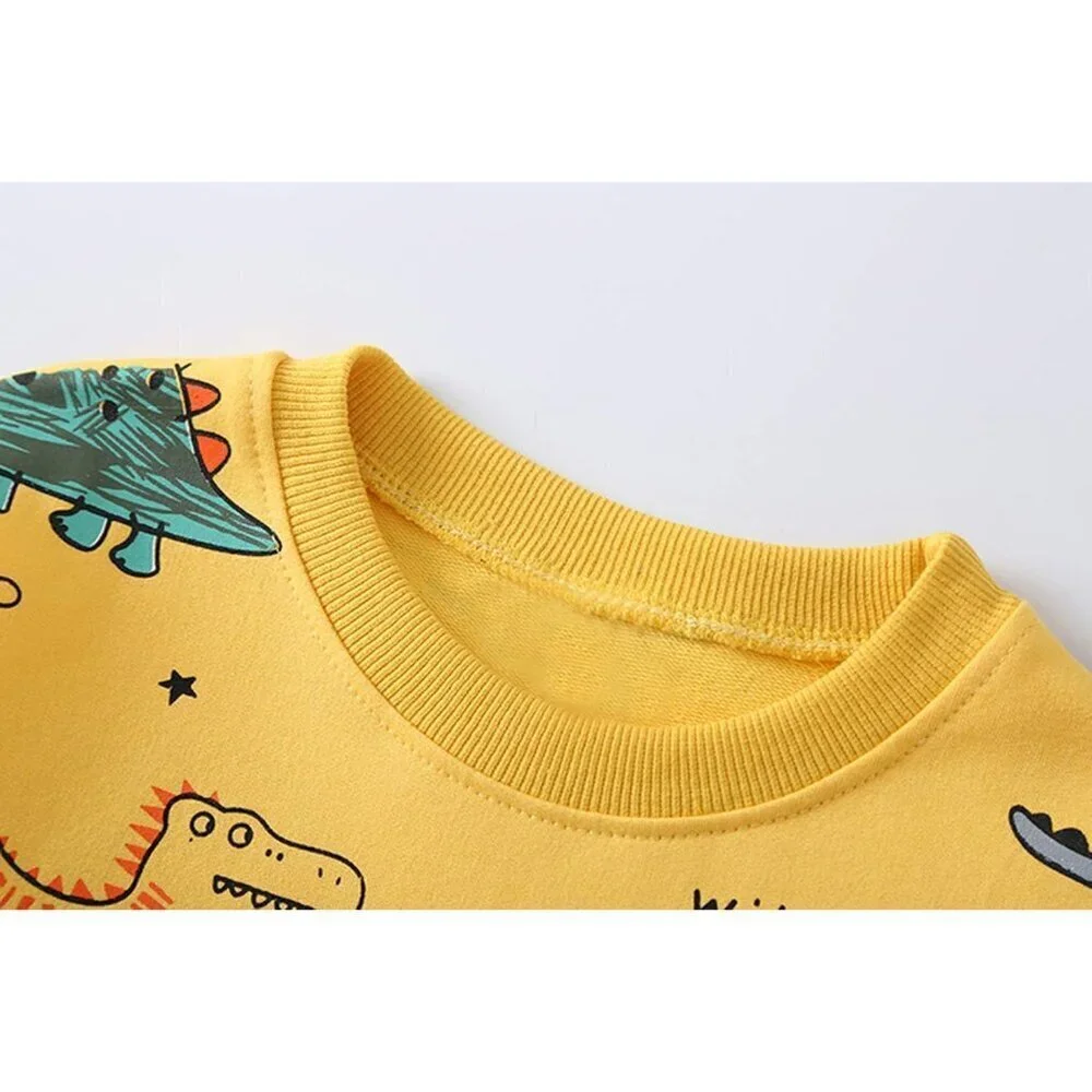 Toddler Baby Boy Clothing Sets Little Dinosaur Printed Long Sleeve Tops and Pant